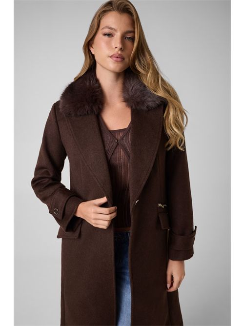 Cappotto con collo in pelliccia sintetica GUESS | W6BL43W4095/G1EB